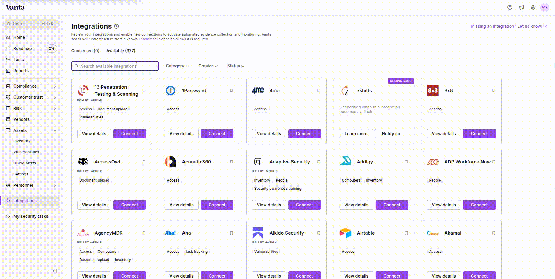 Vanta Oauth flow