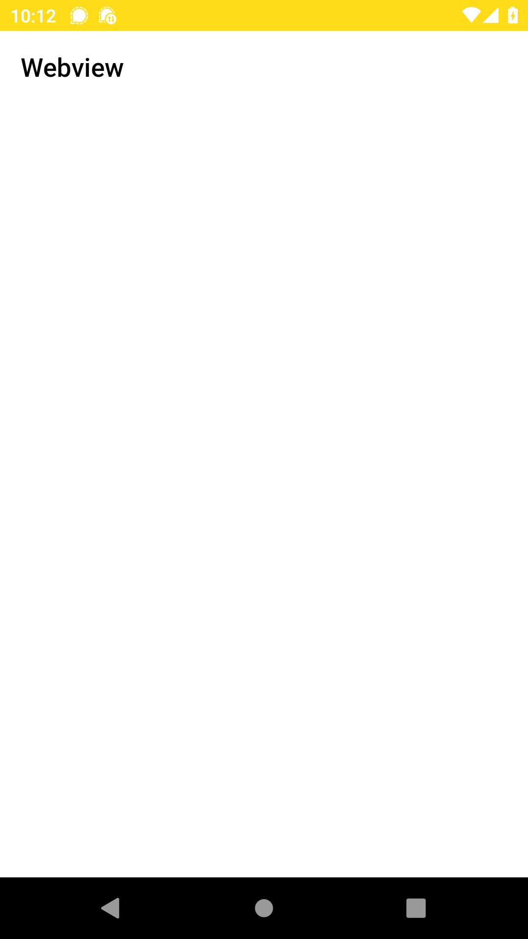 Blank Webview