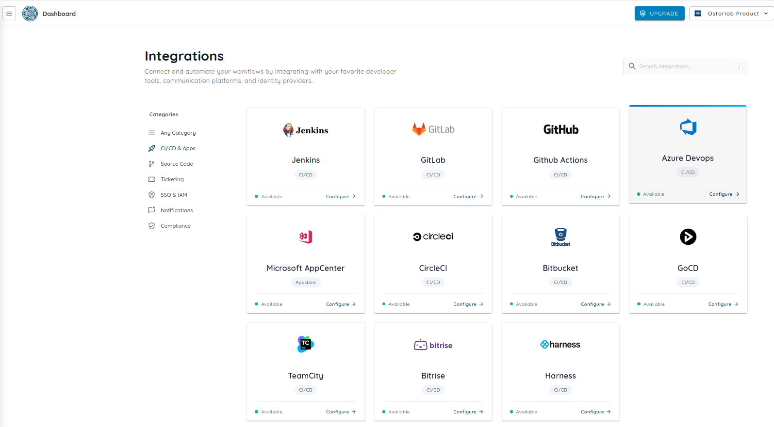 Ostorlab CI/CD Integrations