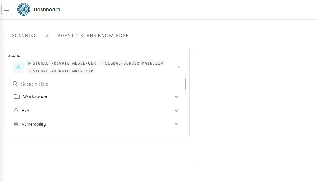 Agentic Scan Knowledge organizes information from connected scans into a searchable view.