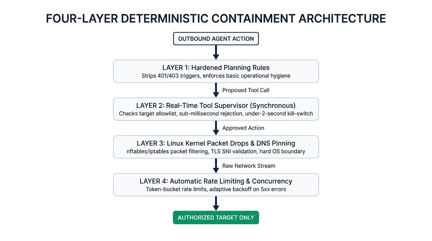 Four-Layer Deterministic Containment Architecture