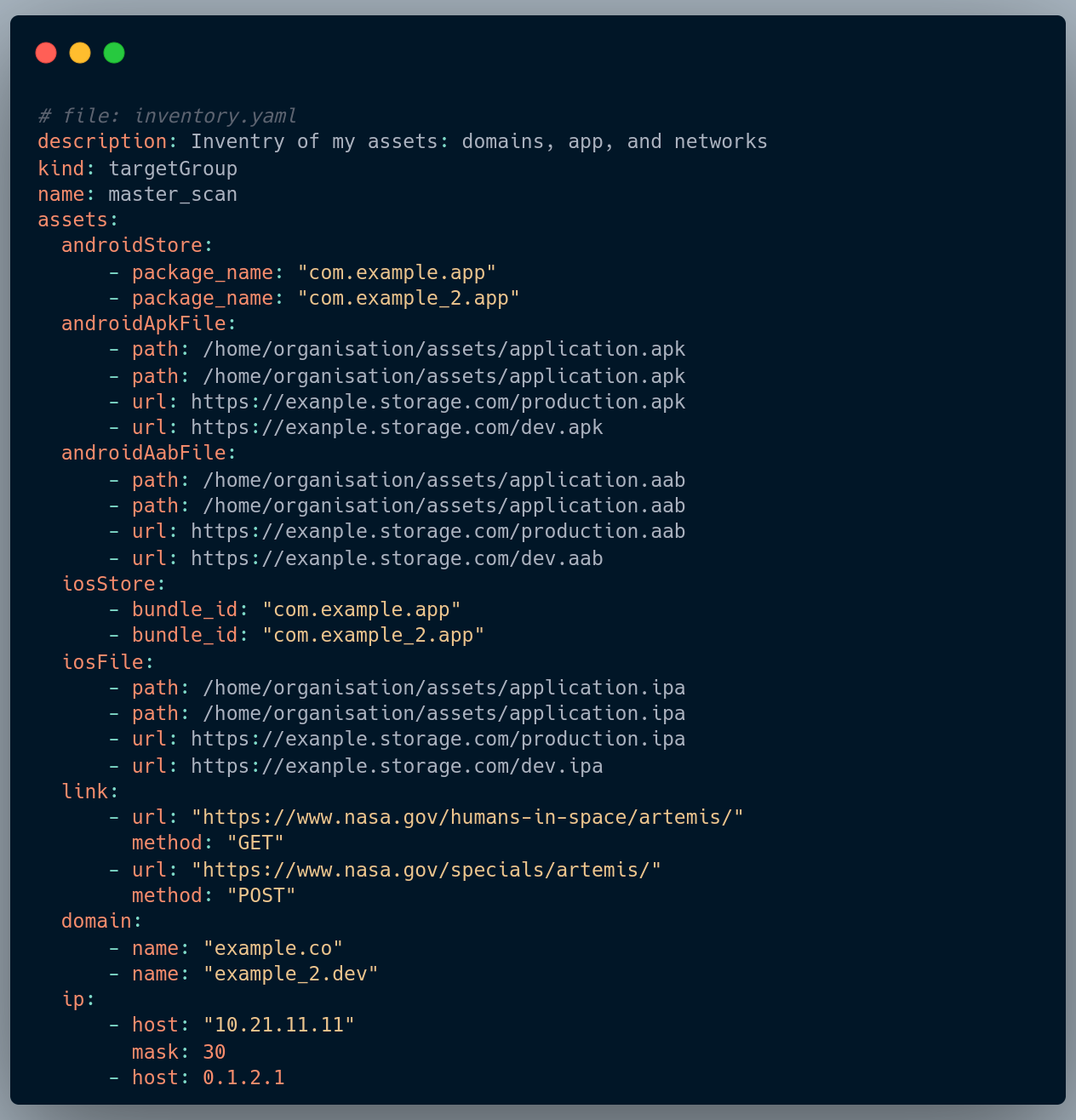 oxo tool configuration file