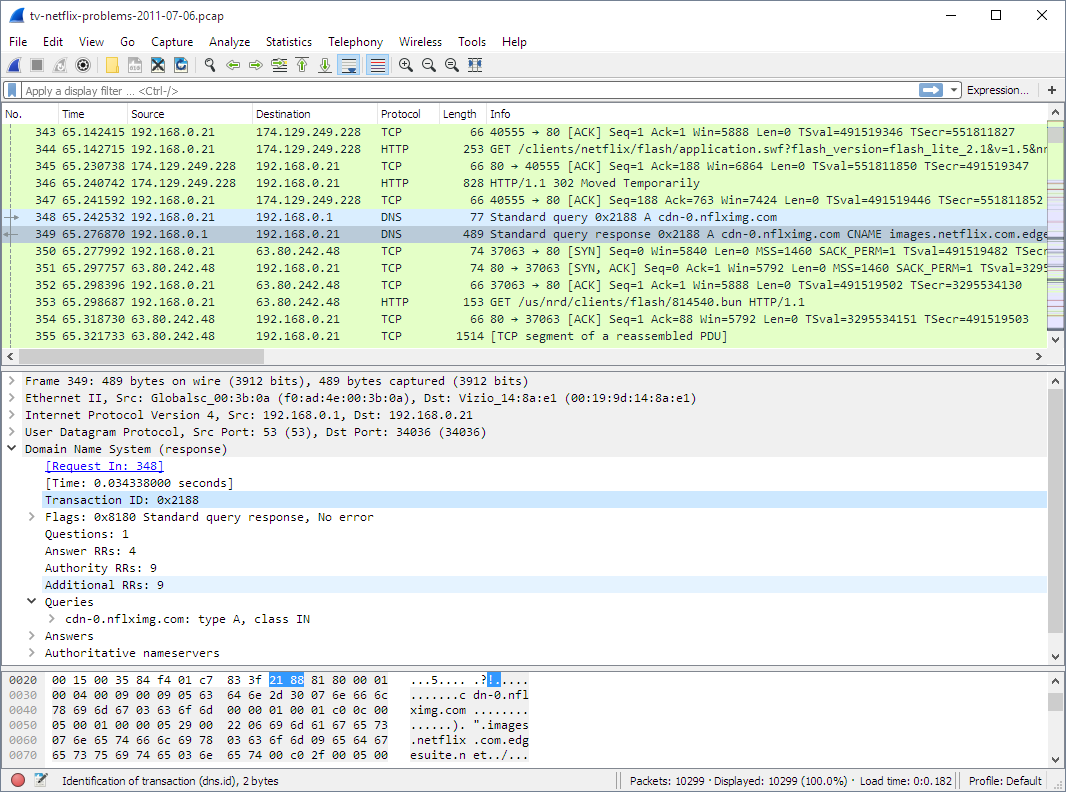 Wireshark tool interface