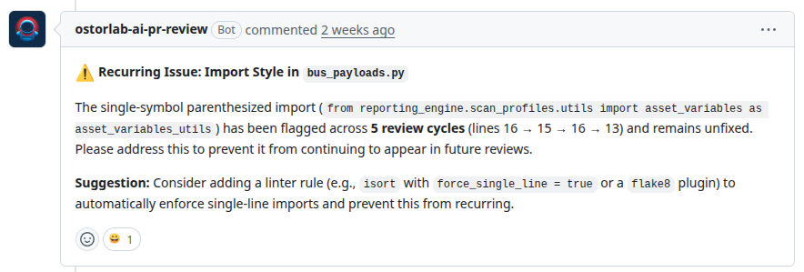 AI reviewer harsh comment