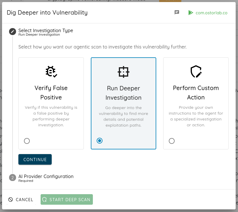 Dig Deeper Interface