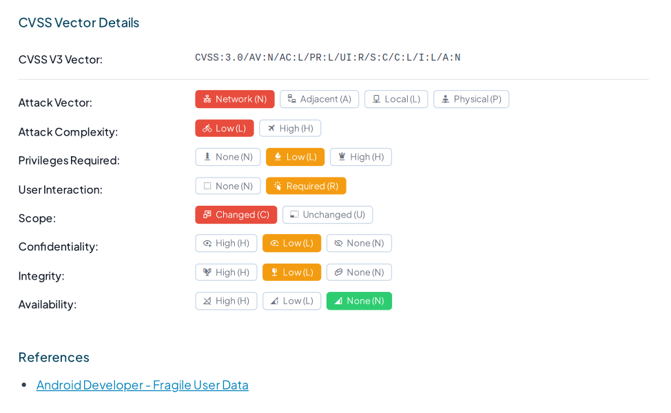 Scan Report - Vulnerability Index Navigation