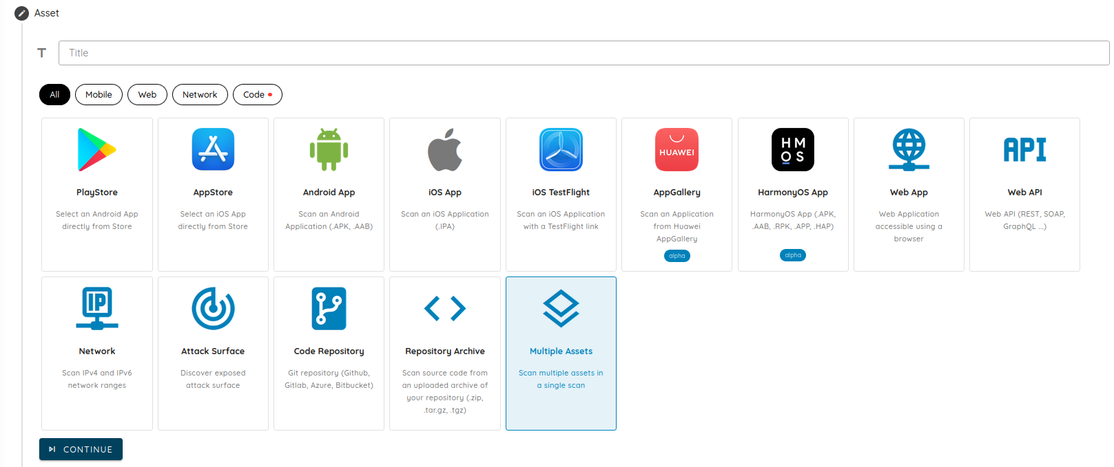Selecting Multiple Assets