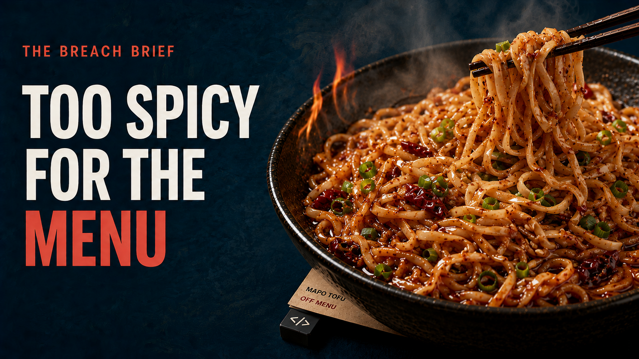 Too Spicy For The Menu