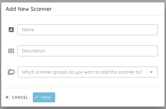 Adding a new on-premises scanner