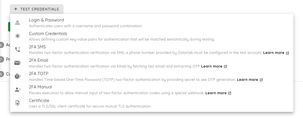 Ostorlab Authentication Options